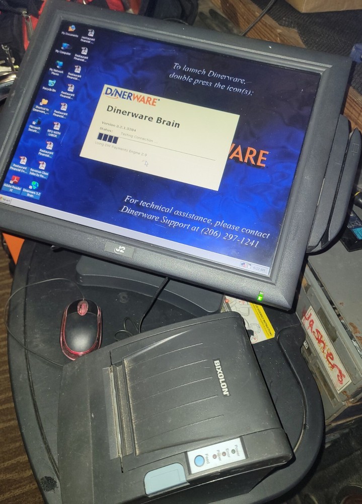 "DISPLAY MODEL" POS Touchscreen J2 615 POS System Intel Atom 1.6GHz,Win 7 615 RT