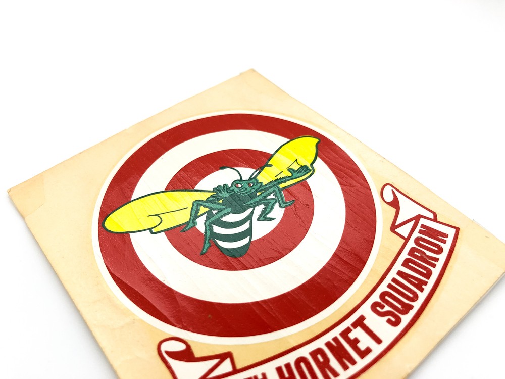 Original WW2 98th Hornet Squadron Decal Helmet Sticker Royal Air Force RARE Y