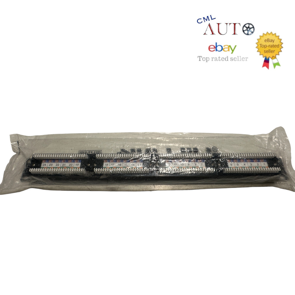 24-Port Cat6 Patch Panel, 10Gbps RJ45 Keystone Network Panel