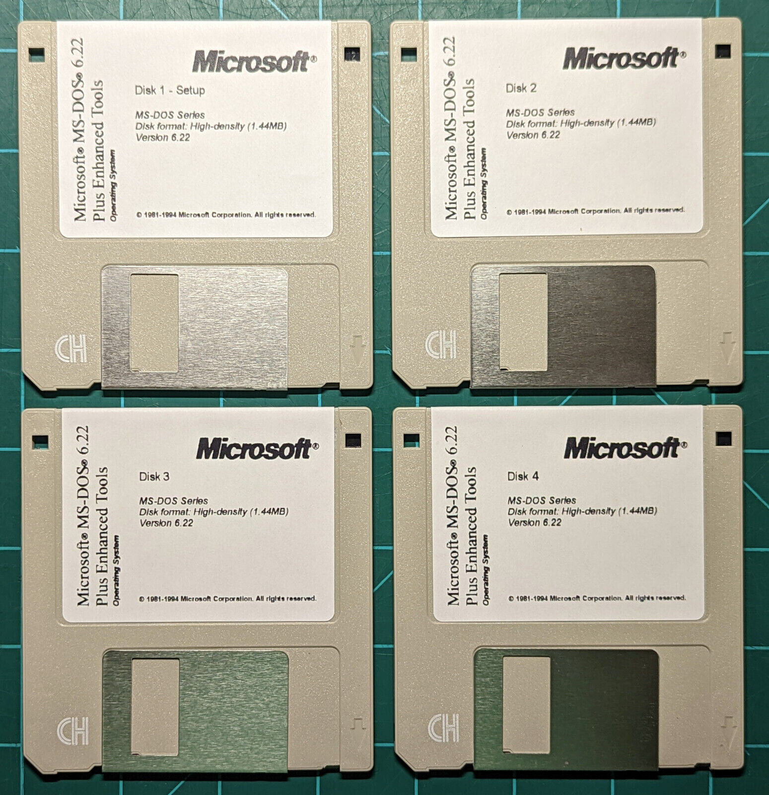 Microsoft MS-DOS 6.22 Installer + Boot Floppy Combo - 3.5" 1.44MB (Reproduction)