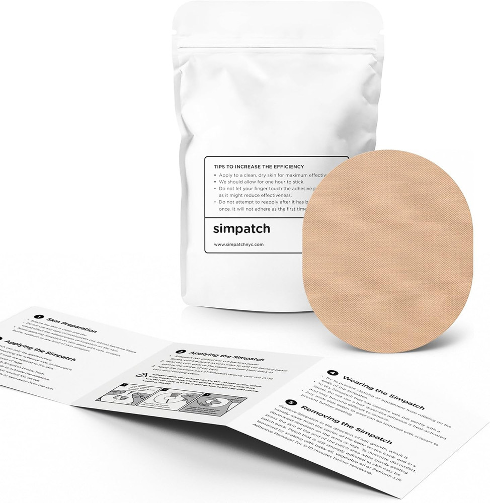 SIMPATCH Universal Adhesive Patch (25-Pack) - Waterproof Adhesive, CGM Patches (