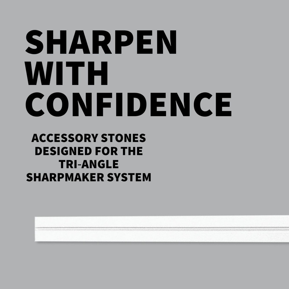 Spyderco - Tri-Angle White Sharpening Stone with Fine-Grit 7" x 0.5",