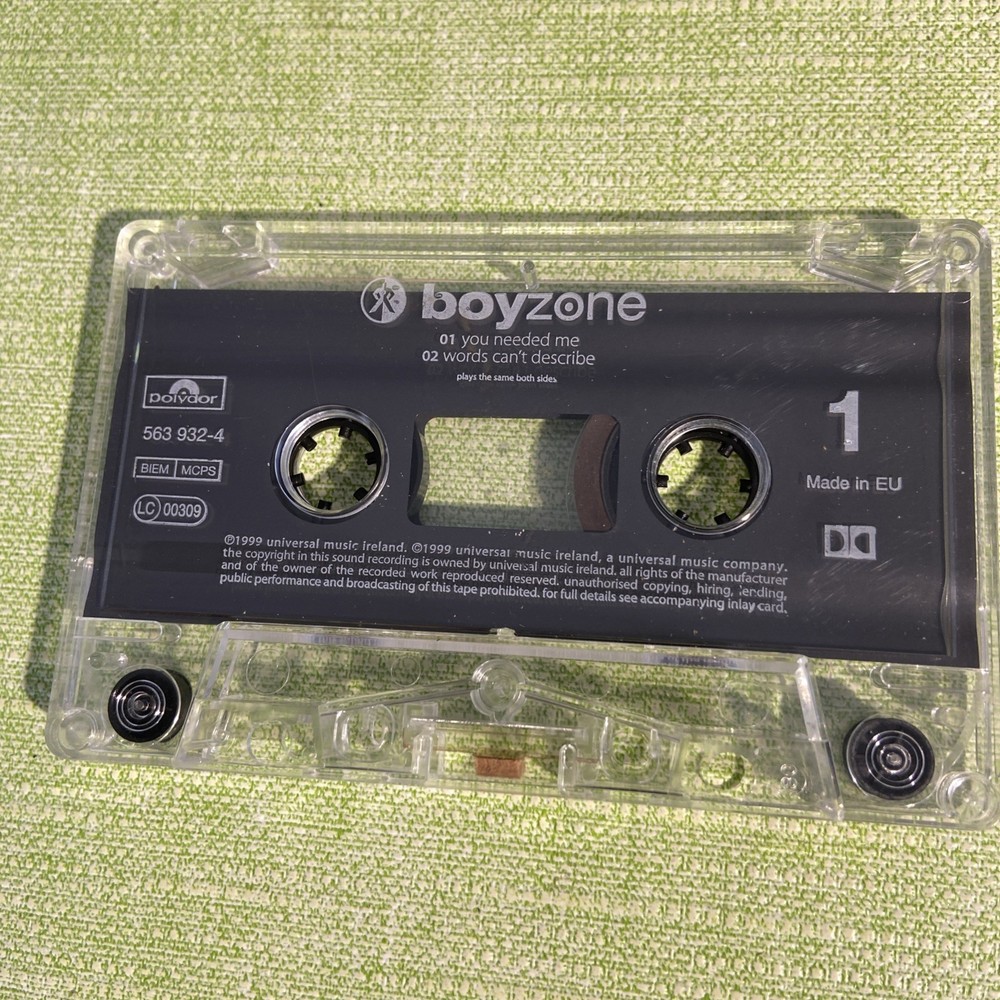 Boyzone, You Need Me, 1999, Single Cassette