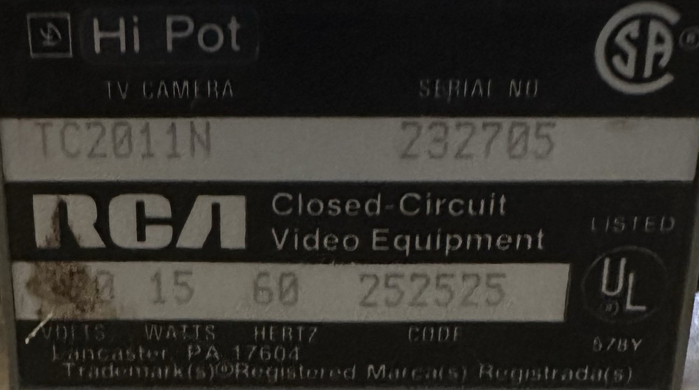 RCA TC2011N Wired CCTV Camera