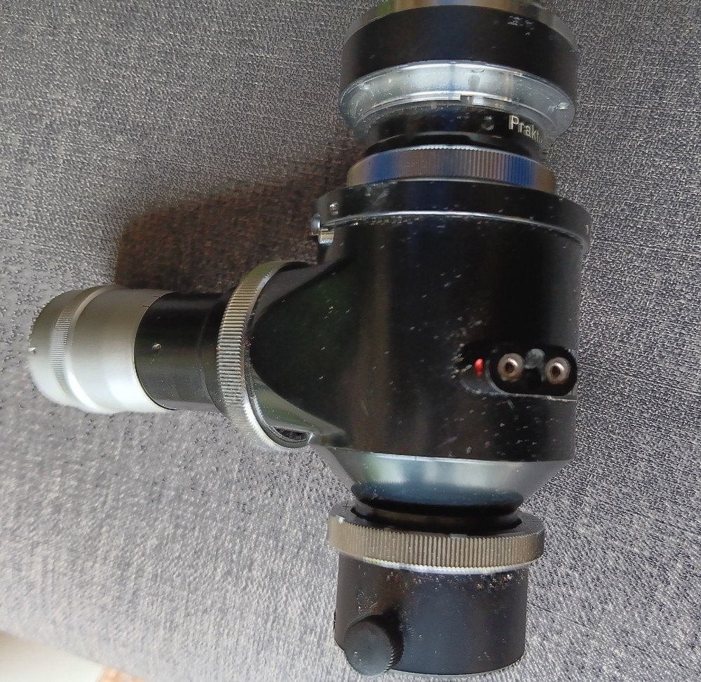 VINTAGE HEERBRUGG MICROSCOPE CAMERA ADAPTER ASSEMBLY WITH SHUTTER