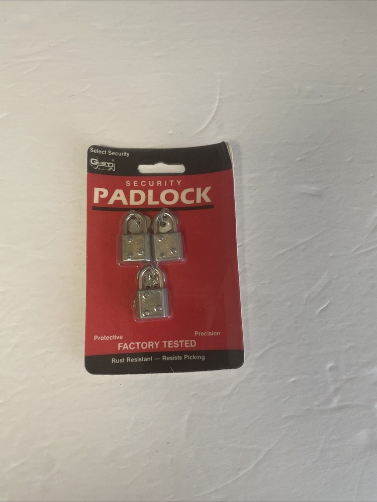 Guard Security Mini Padlock Locks 3 Pack Each With Keys