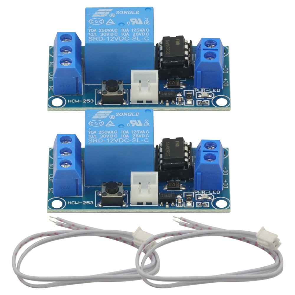 2pcs 1 Channel DC 12V Latching Relay Module with Touch Bistable Switch One Ch...