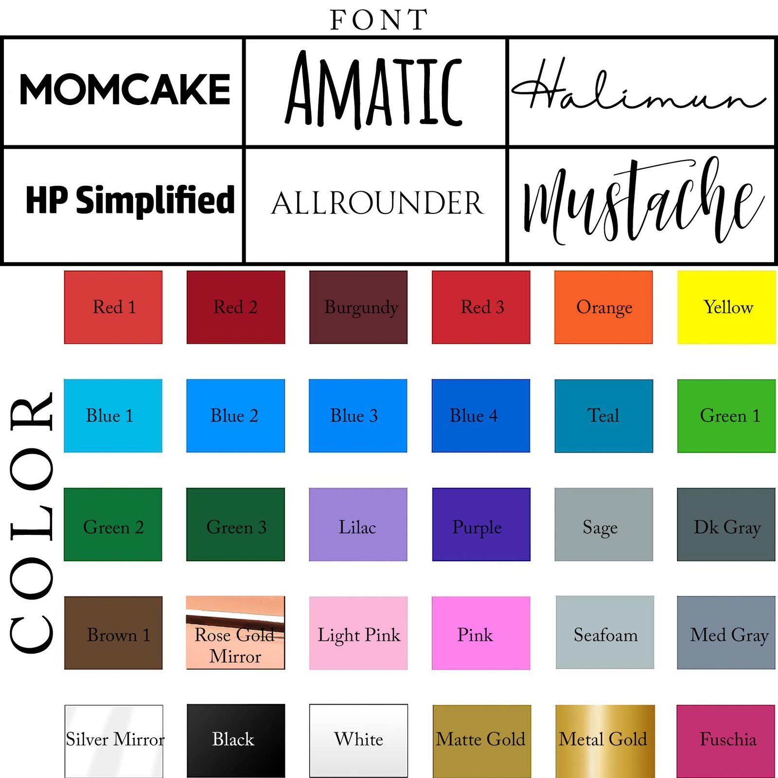 OnDisplay Luxe Acrylic Personalized Family Calendar Planner - Monthly Dry Erase