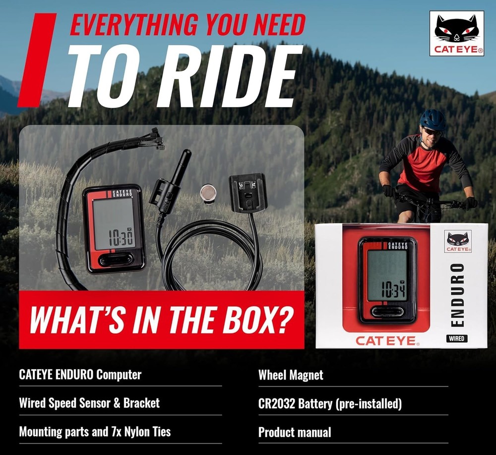 Wired Bike Computer – Entry-Level Speedometer and Odometer, Perfect for Beginner