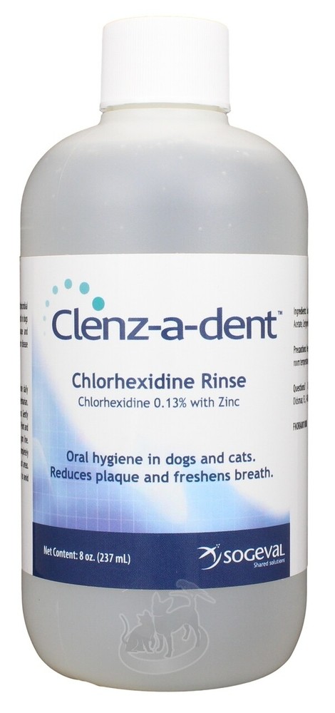 Clenz-a-dent Chlorhexidine Rinse (8 oz)