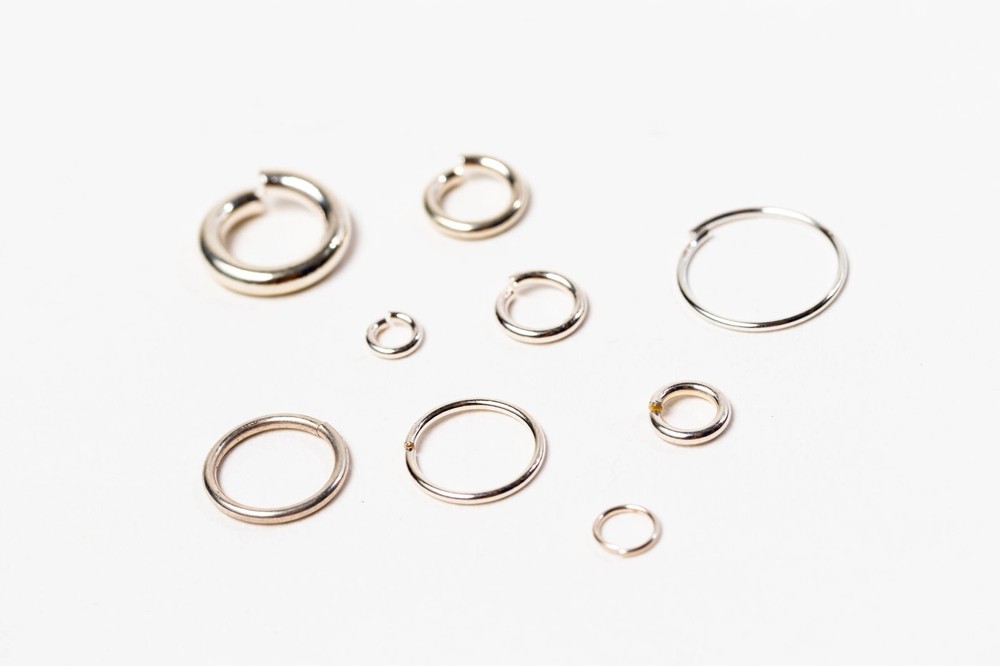 935 Argentium Silver Open Jump Rings Round 22 Gauge Inside dimension 1.6-5.5 mm