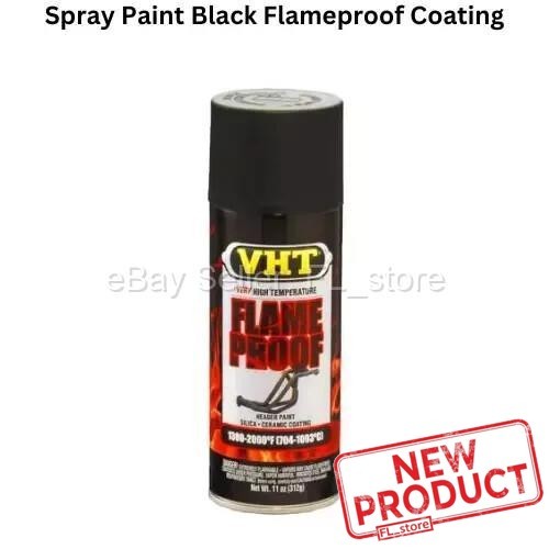 Spray Paint Black Flameproof Coating High Heat Headers Exhaust Ceramic NEW