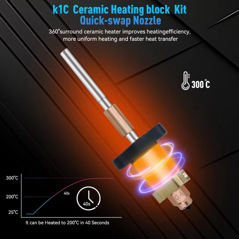 For K1C/K1MAX Hotend Thermistor Sensor Ceramic Heating 7553