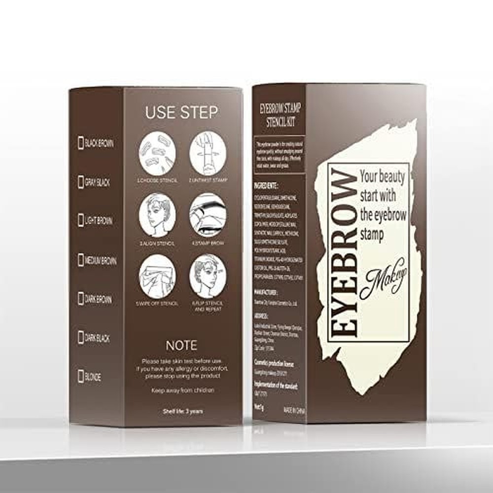 Eyebrow Stamp Stencil Kit - Eye Brow Stencil Kit for Beginners, Brow Stencil ...