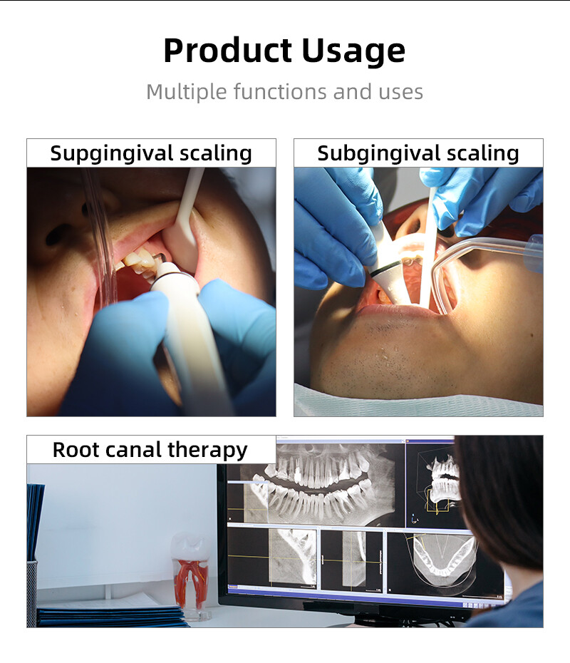 Ultrasonic Dental Piezo Scaler Handpiece 5 Tips Fits EMS Cavitron Woodpecker FDA