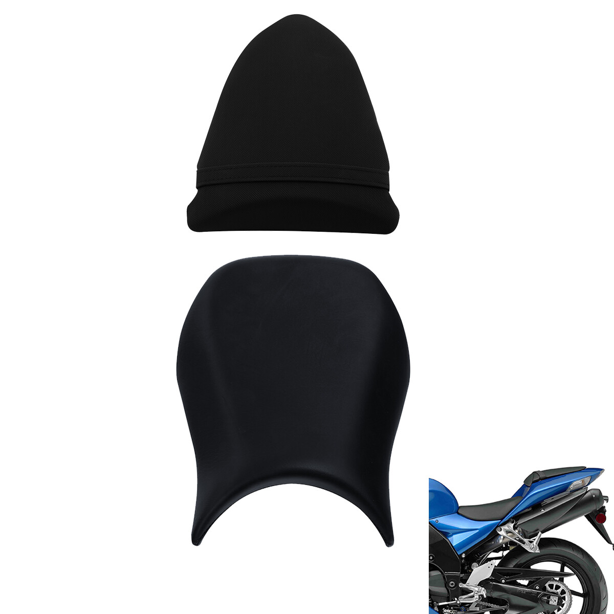 Driver & Passenger Seat Fit For Kawasaki Ninja ZX6R ZX600 ZX636 2005-2006 Black