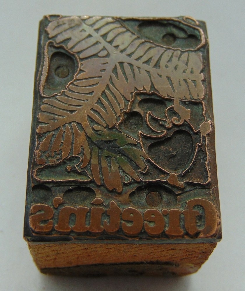 Printing Letterpress Printers Block Greetings HAS DAMAGE