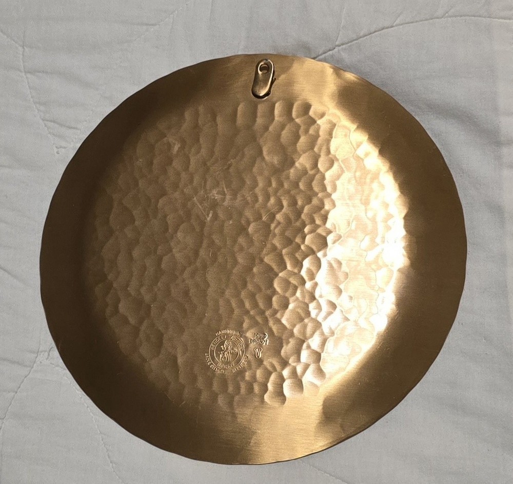 Wendell August Forge Hammered Bronze Anniversary Plate 9 Inch Diameter