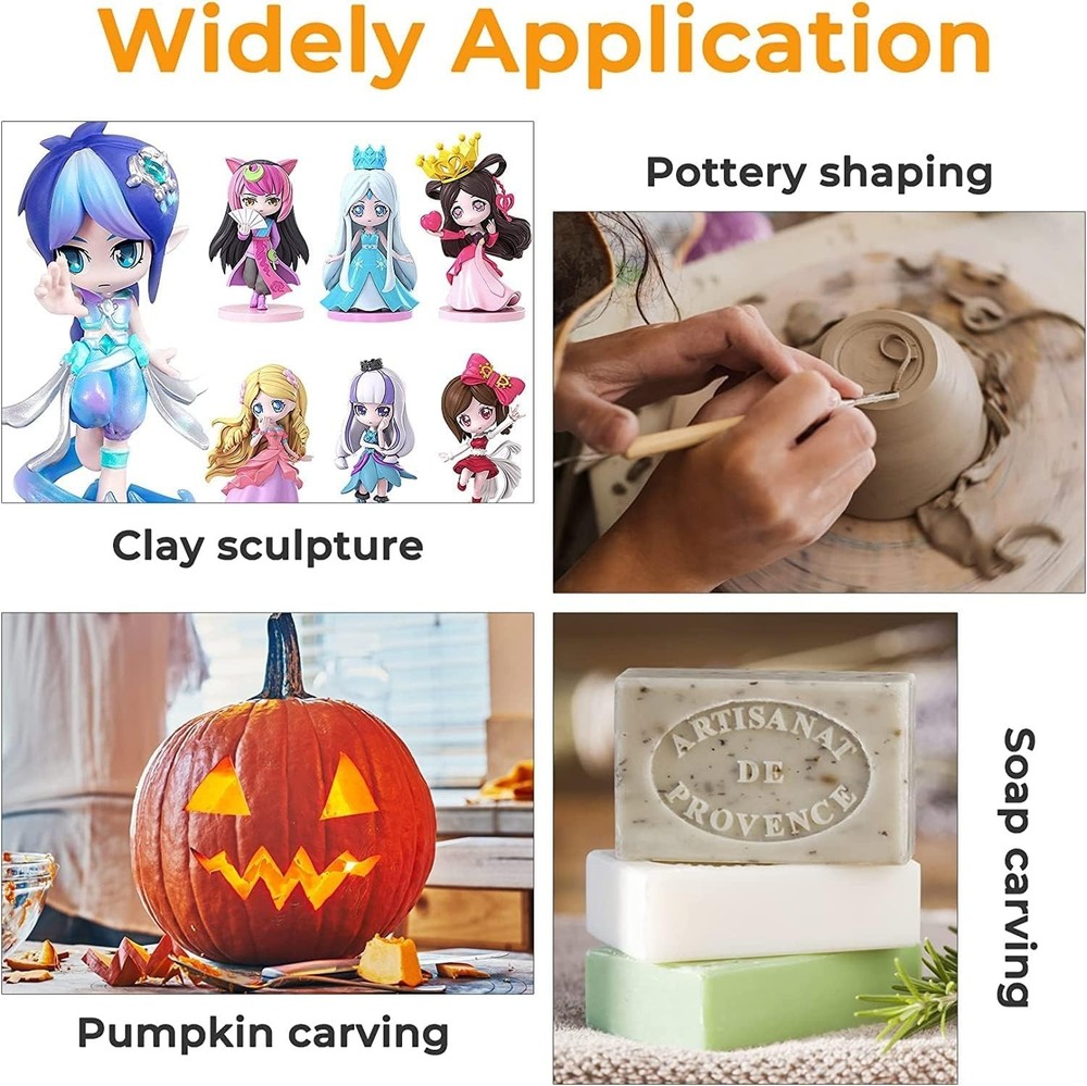 6 Pack Clay Tools Kit, Pottery Tools & Sculpting Tools, Polymer Modeling Clay...