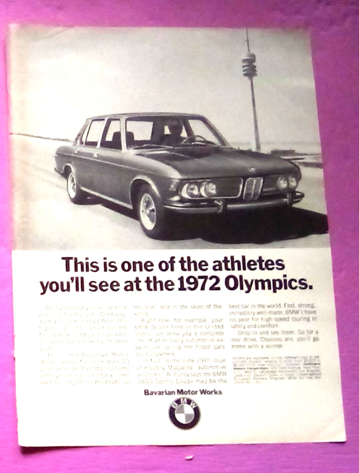 1970 BMW Olympic Print Ad