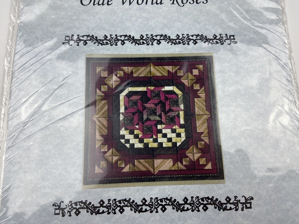 Nancy Needle Olde Wild Roses Needlepoint Pattern Small Monthly Quilt Series