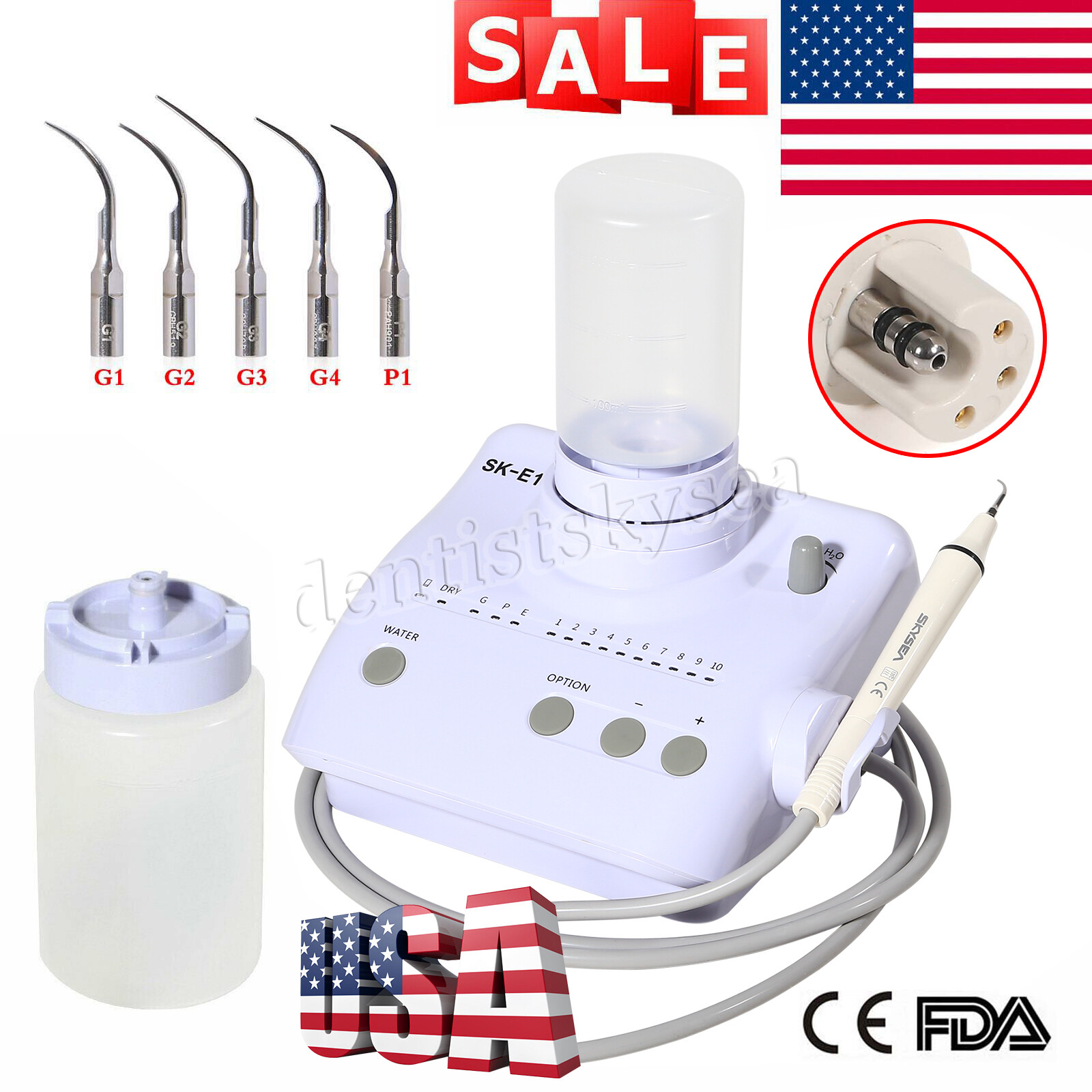 Dental Ultrasonic Piezo Scaler Detachable Ultrasound Unit fit EMS Cavitron SK-E1