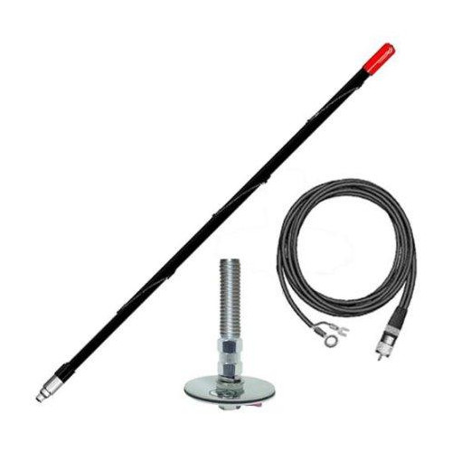 FireStik FG2DD-B No Ground CB Antenna Kit (Black)