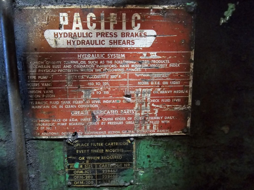 PACIFIC MODEL 500HD14 HYDRAULIC SHEAR