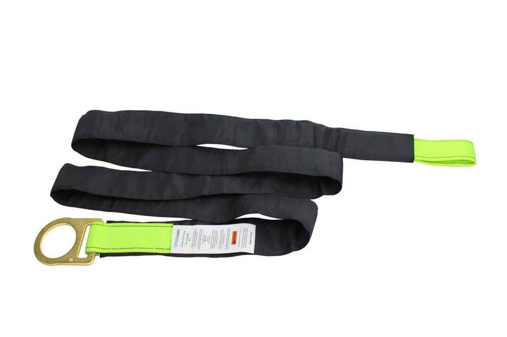 Spidergard SPA Fall Protection Loop and D-Ring End Concrete Anchor Strap with Pr