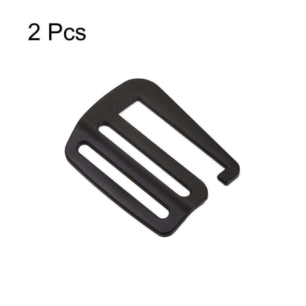 1.5" Webbing Release G Hook Buckle Adjuster for Backpack Strap, 2Pcs Matte Black