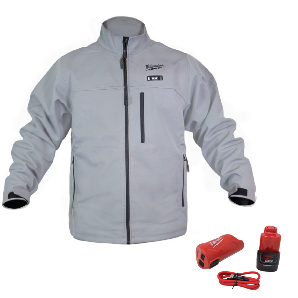 Milwaukee M12 Heated Jacket Kit (Gray) - Size Large