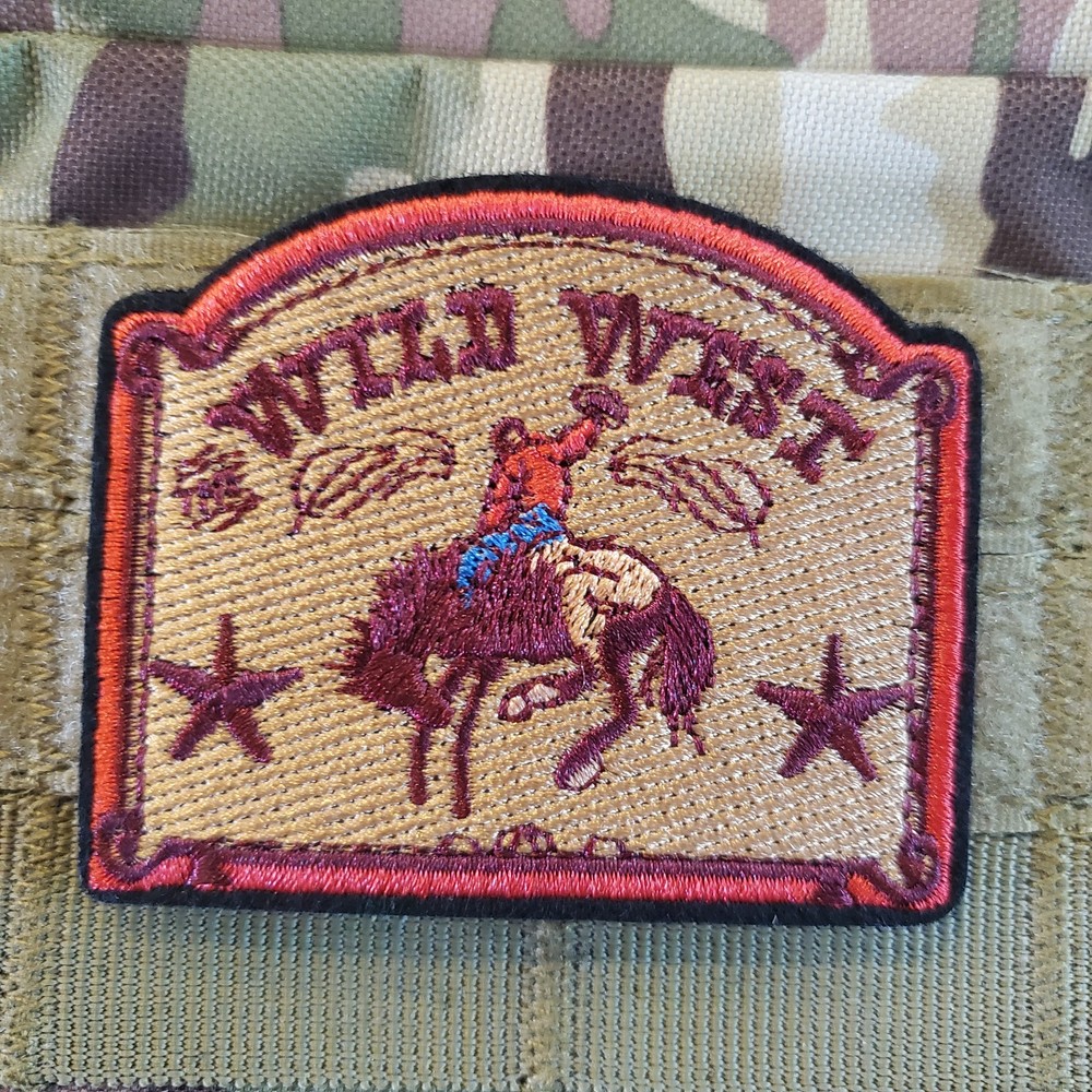 WILD WEST Sarcastic Tactical Morale Patch Hook and Loop