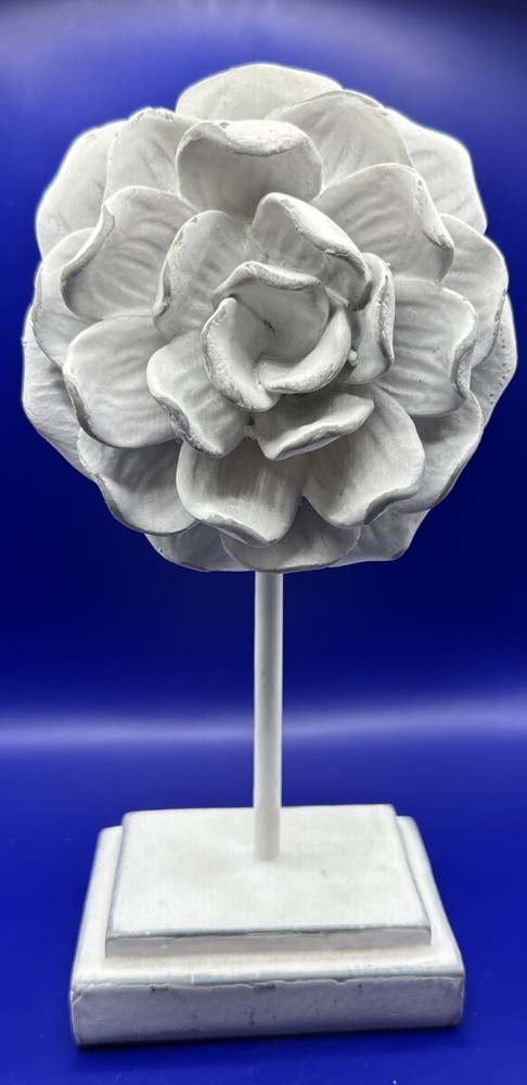 8inch White Rose Resin Finial