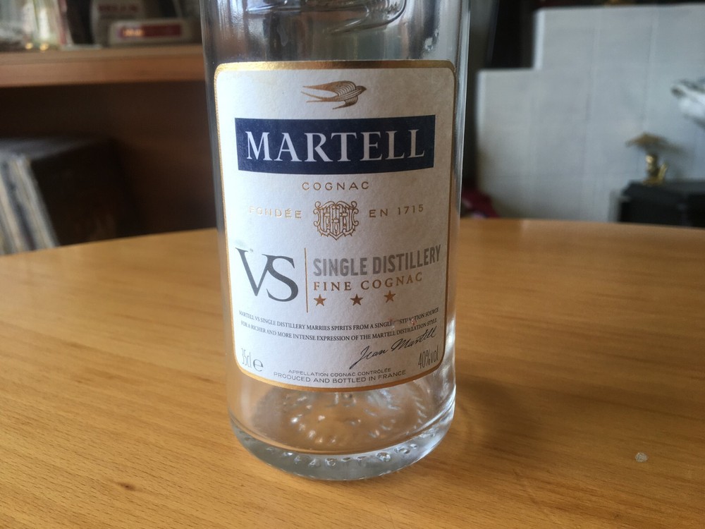 EMPTY MARTELL COGNAC 35CL BOTTLE