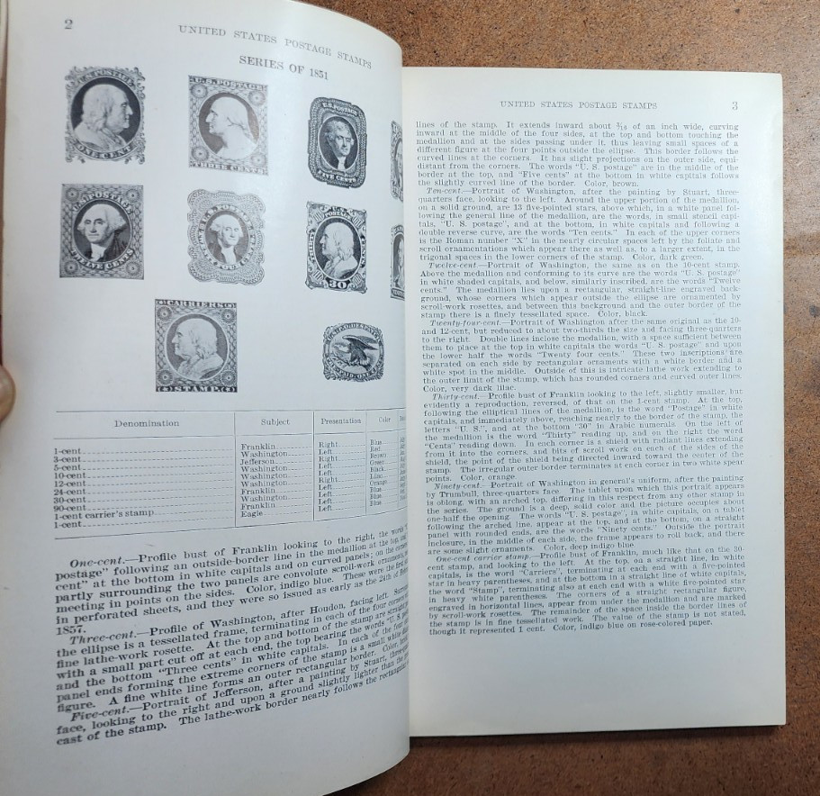 A Description of United States Postage Stamps 1847-1946 Vintage Reference Book