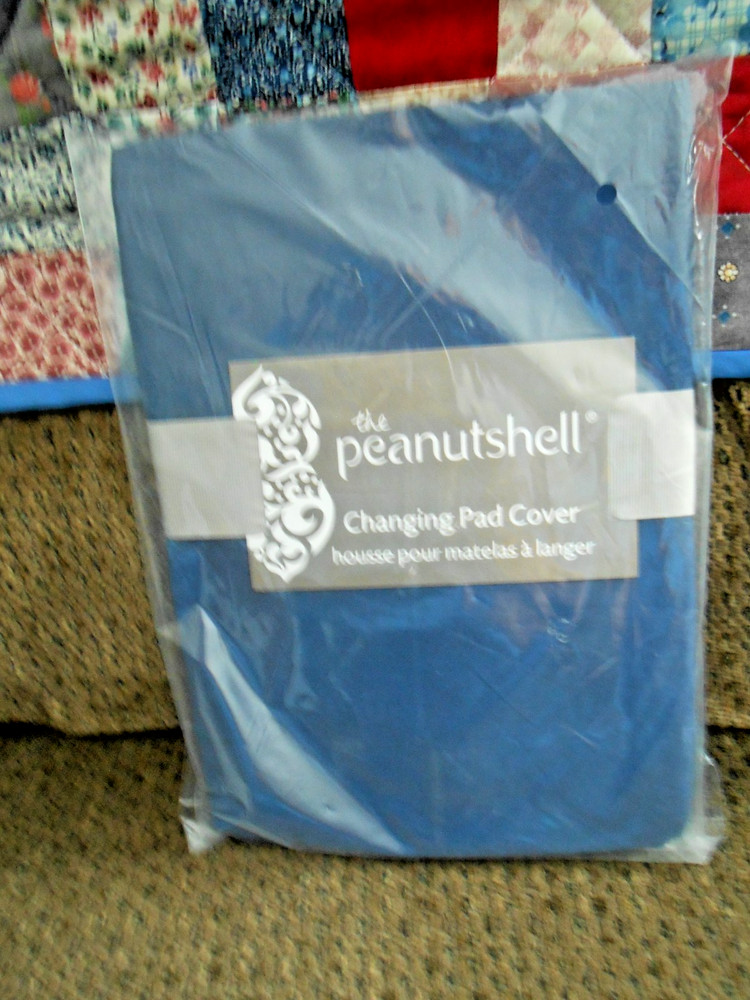 The Peanut Shell Navy Changing Pad Cover - New!
