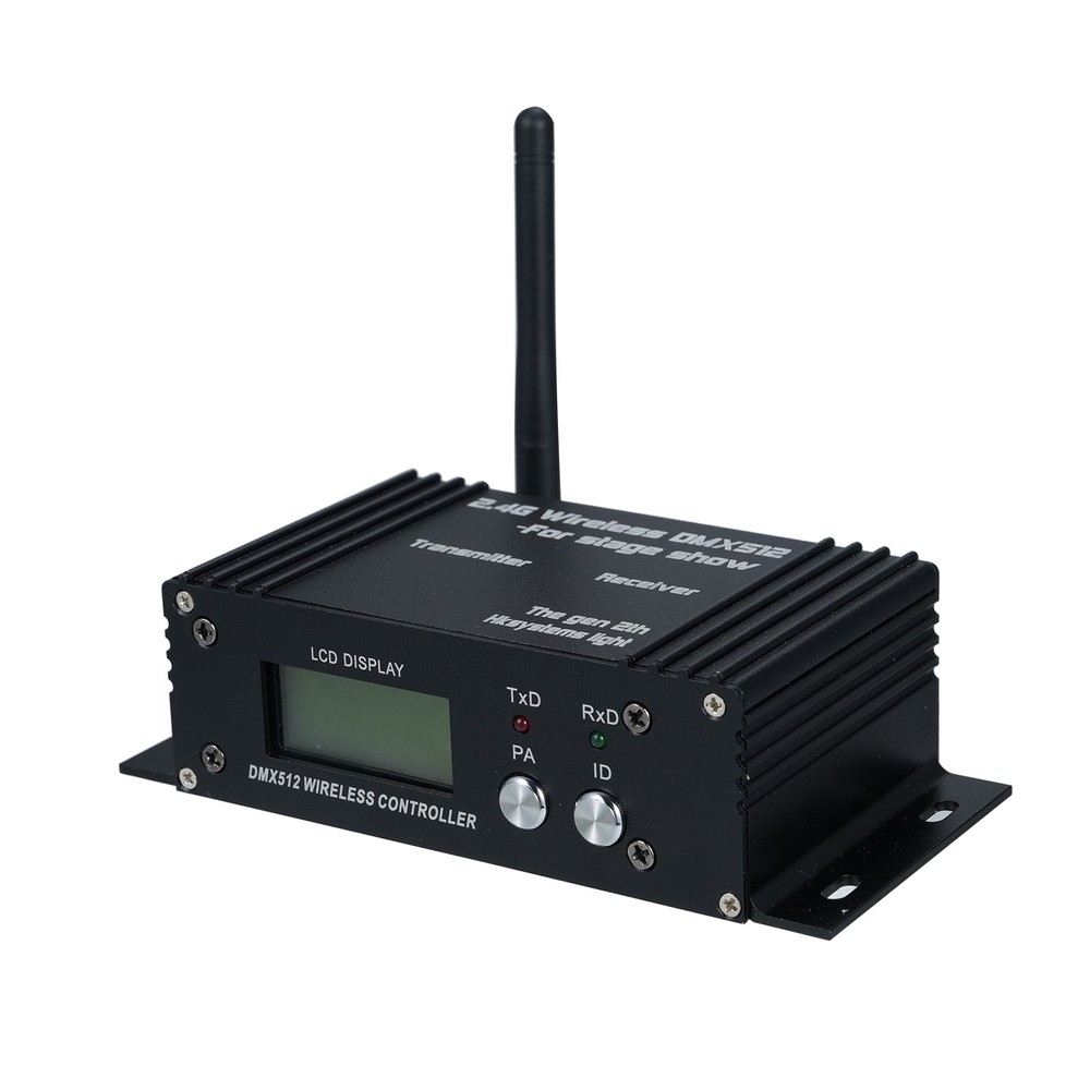 DMX 512 2.4G Wireless Controller Transmitter Receiver LCD Display Power