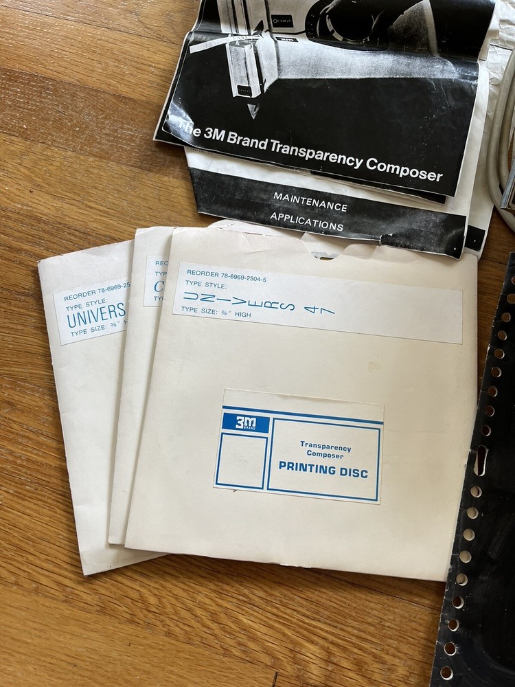 THE 3M TRANSPARENCY COMPOSER PRINTER MODEL 287