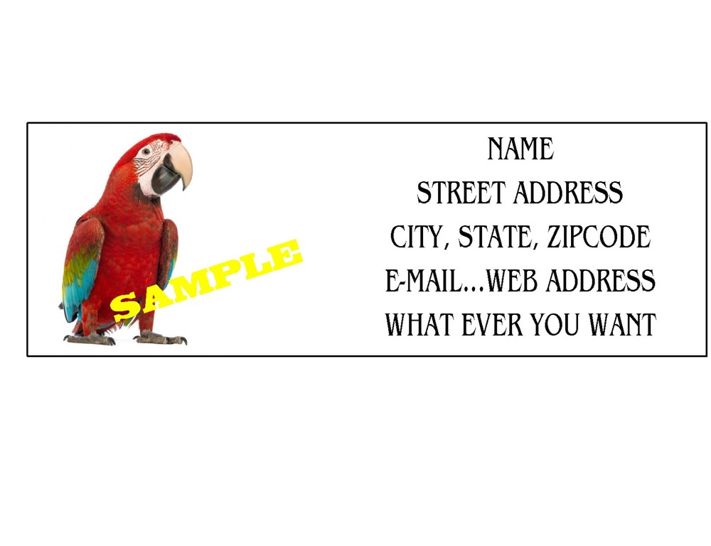 MACAW ADDRESS LABELS COOL!!! #2