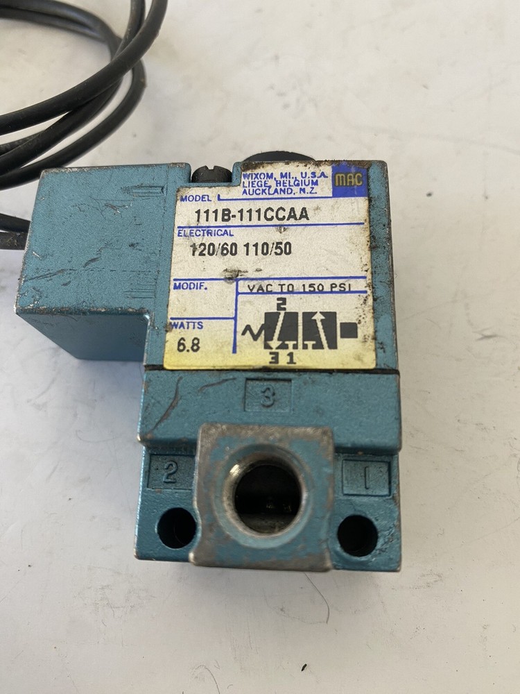 MAC General Purpose Valve 111B-111CCAA 150PSI 6.8Watts