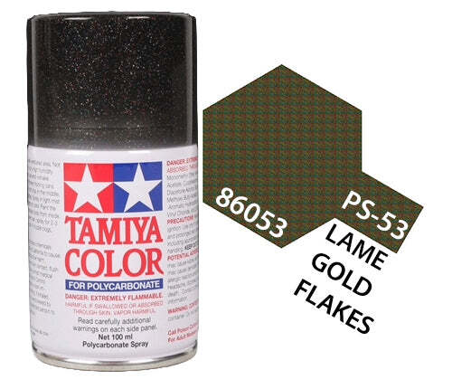 Tamiya 86053 PS-53 Lame Gold Flakes Polycarbonate Spray Paint 100ml - US
