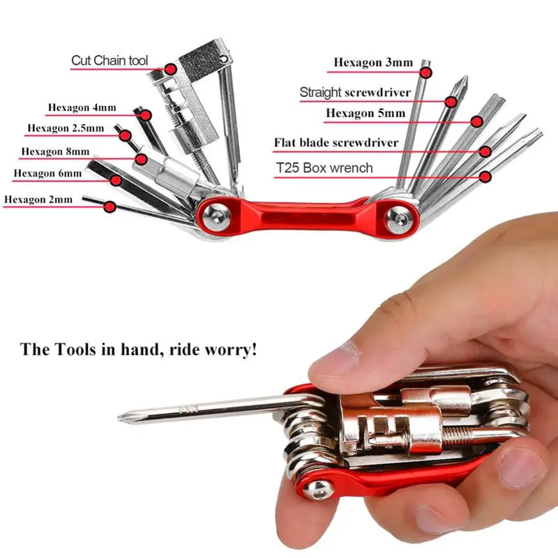 1PCS Multi - function 6 - in - 1 Folding Hex Nut Driver Socket Wrench Set