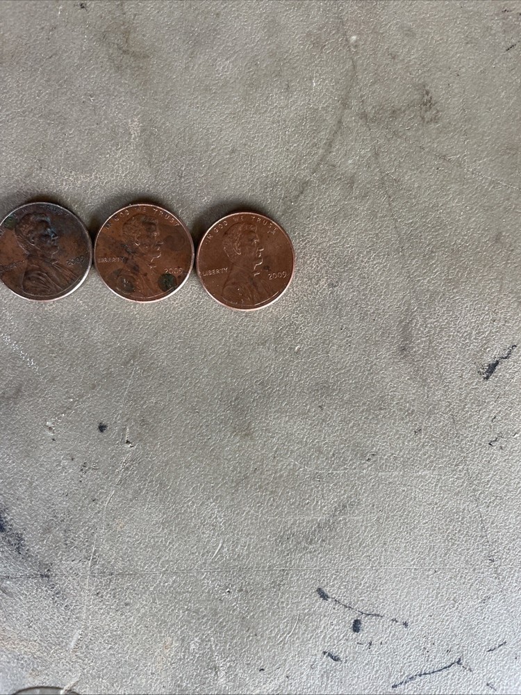 Three 2009 Lincoln Bicentennial Pennies.