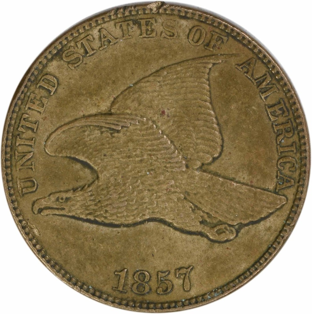 1857 Flying Eagle Cent AU Slider Uncertified #125