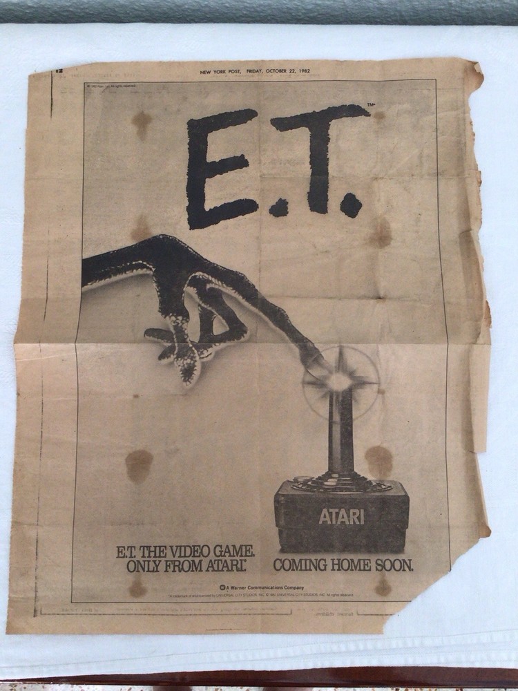 New York Post E.T. Atari Advertisement 1982