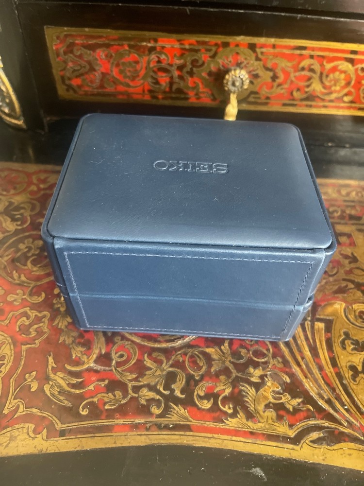 Seiko Empty Presentation Blue Leatherette Watch Box