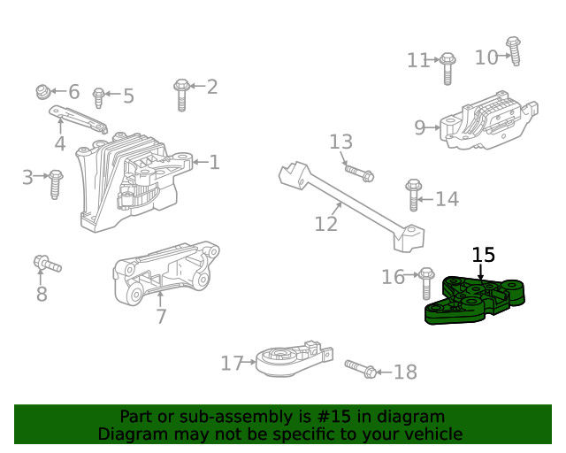 Genuine GM Transmission Mount Side Bracket 42481280