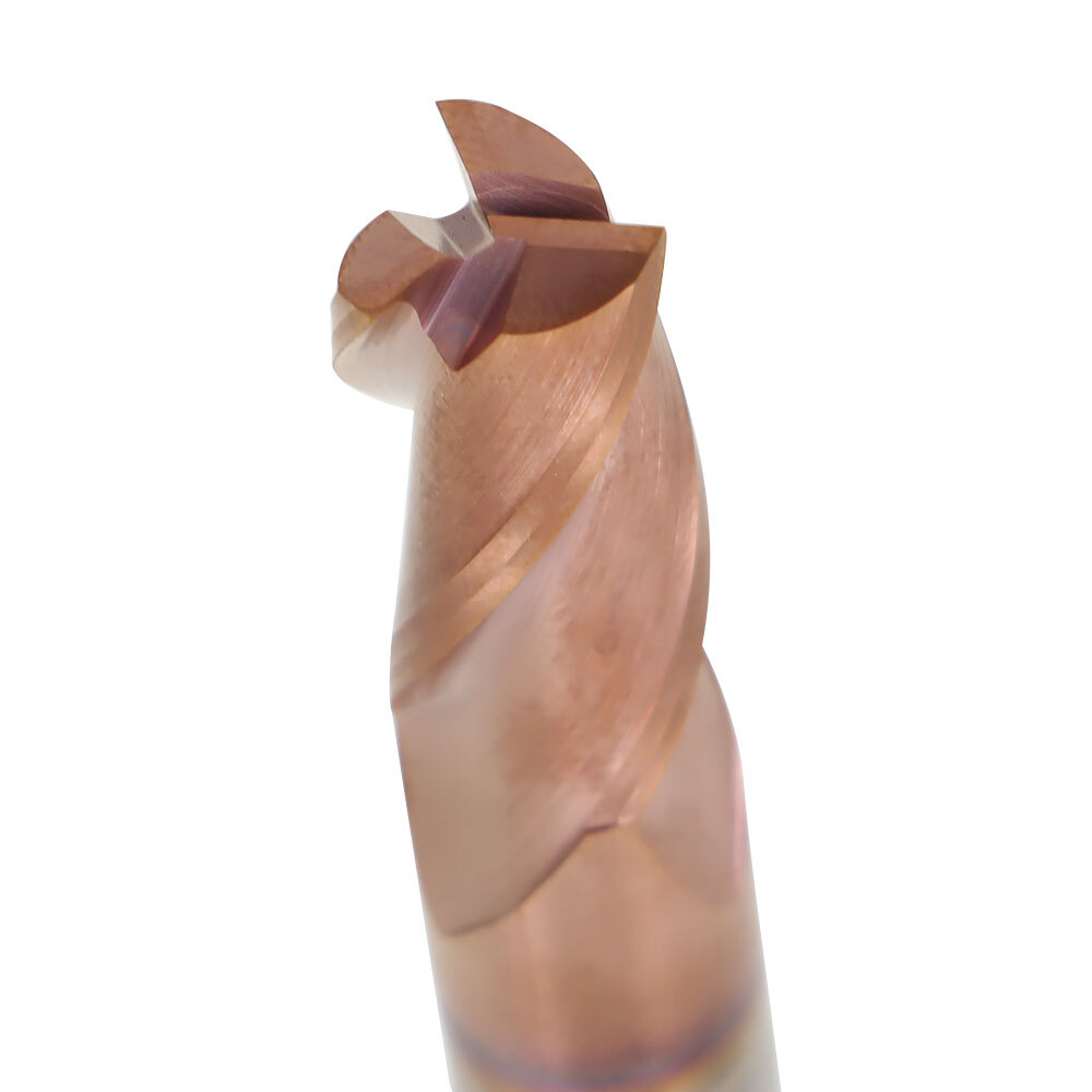 5PCS 1/2" 3 Flute 37° Helix Carbide End Mill For Aluminum SQUARE ZRN COATED