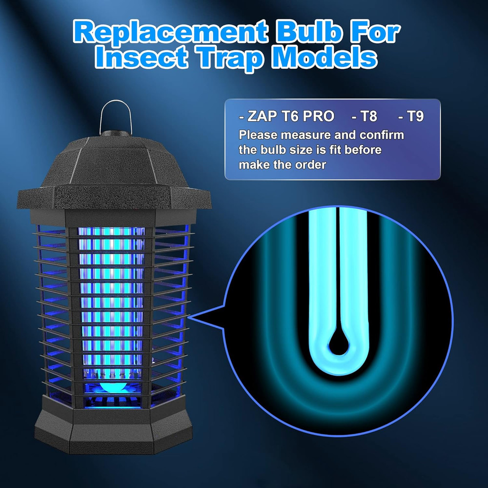 BF35 Bug Zapper Replacement Bulbs FUL 15W-BL with Square 4-Pin Base, Compatible