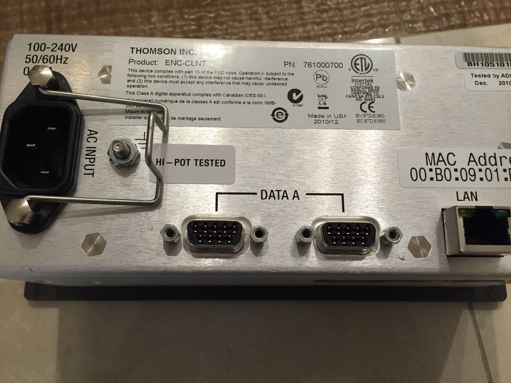 Grass Valley Encore Prelude Client Control Panel ENC-CLNT